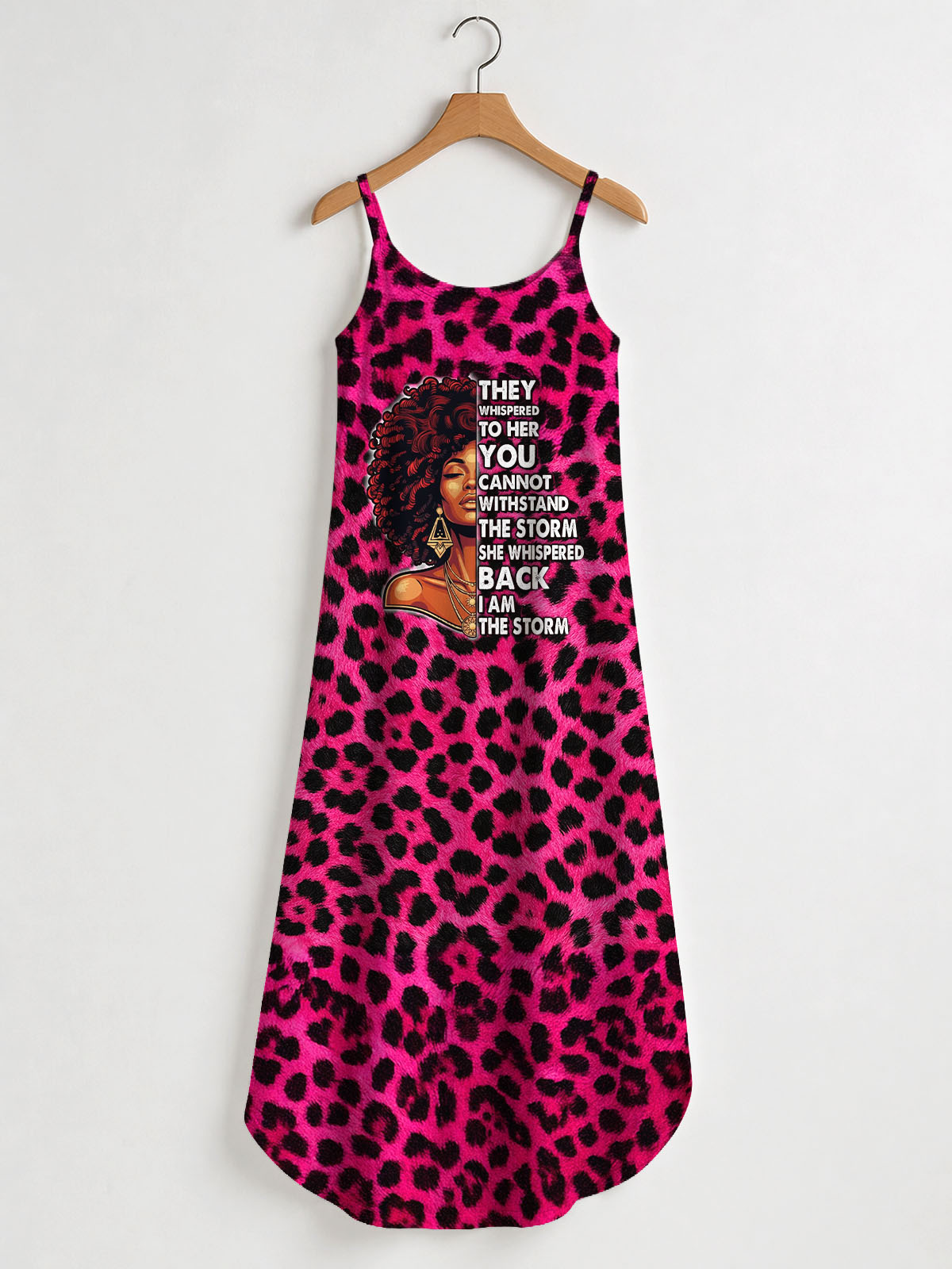 'Unstoppable' Pink Leopard Maxi Dress