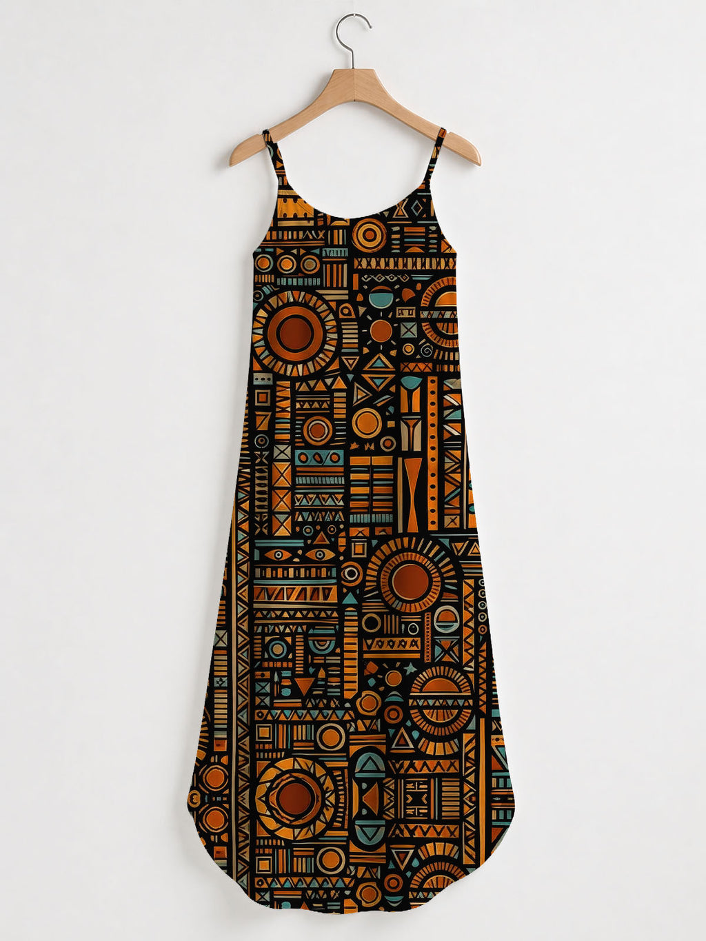 'Afrocentric Pattern Maxi Dress'