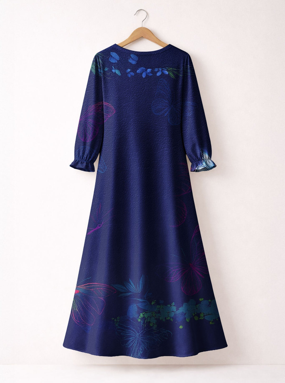 Blue Orchid Long Sleeve Maxi Dress