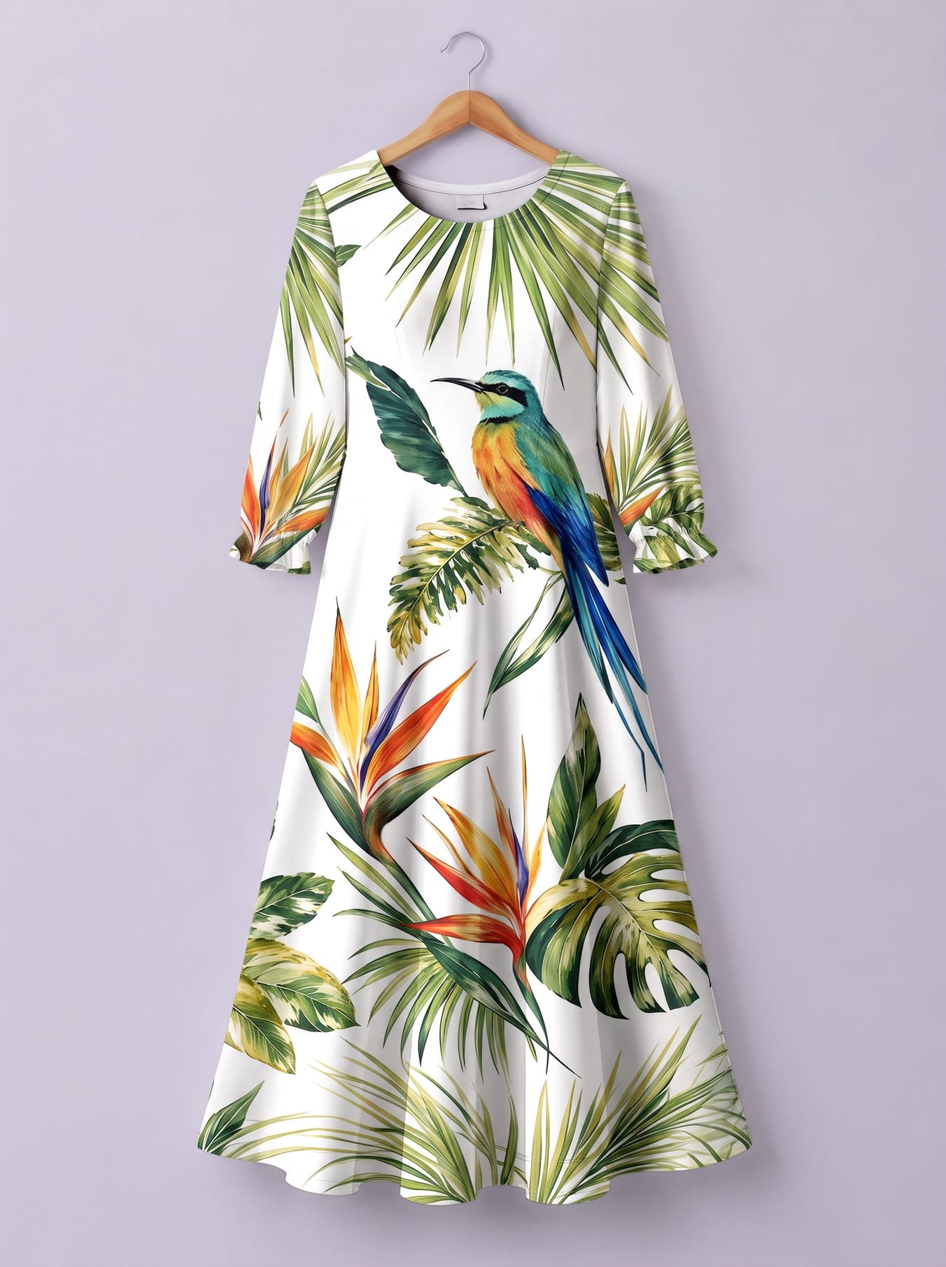 'Ndege' Long Sleeve Maxi Dress