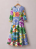 'Kisiwa' Long Sleeve Maxi Dress