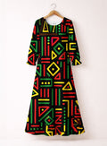 'Nairobi' Long Sleeve Maxi Dress
