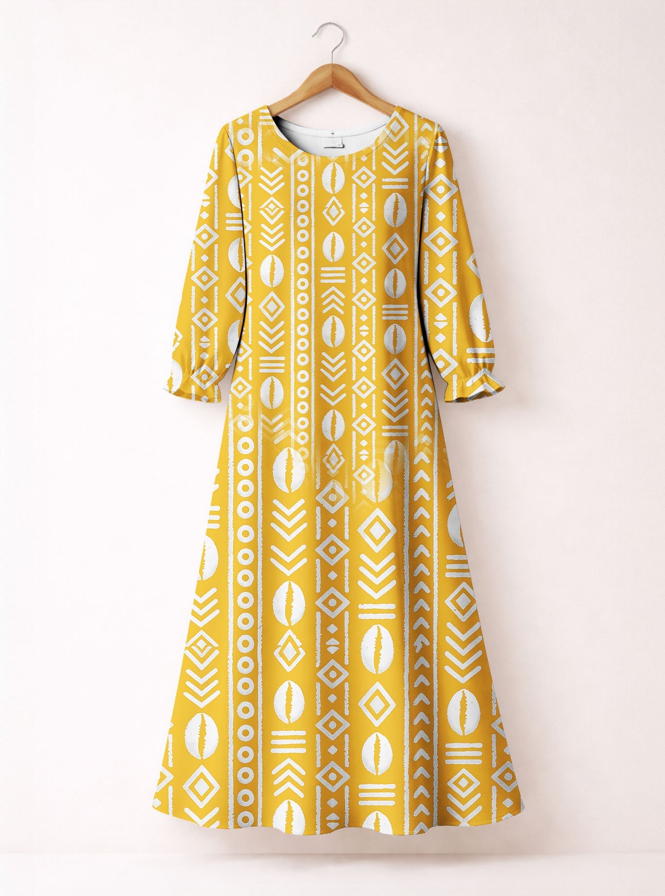 'Oshun Dhahabu' Long Sleeve Maxi Dress