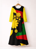 'Furaha' Long Sleeve Maxi Dress
