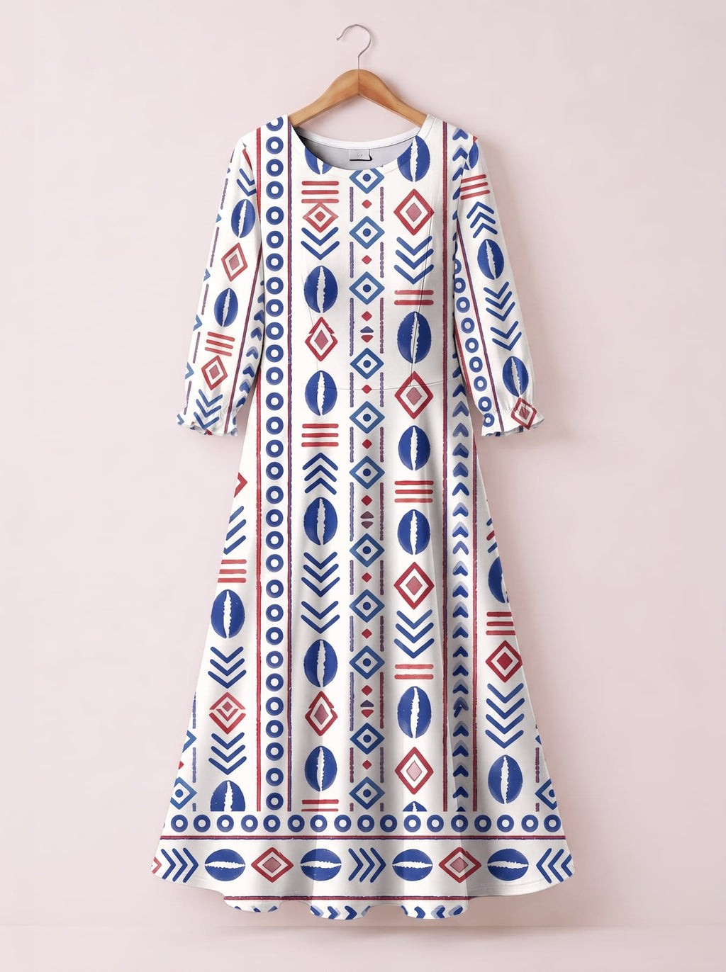 'Uhuru' Long Sleeve Maxi Dress