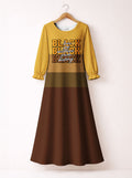 Black Excellence Long Sleeve Maxi Dress