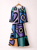 'Sanaa' Long Sleeve Maxi Dress