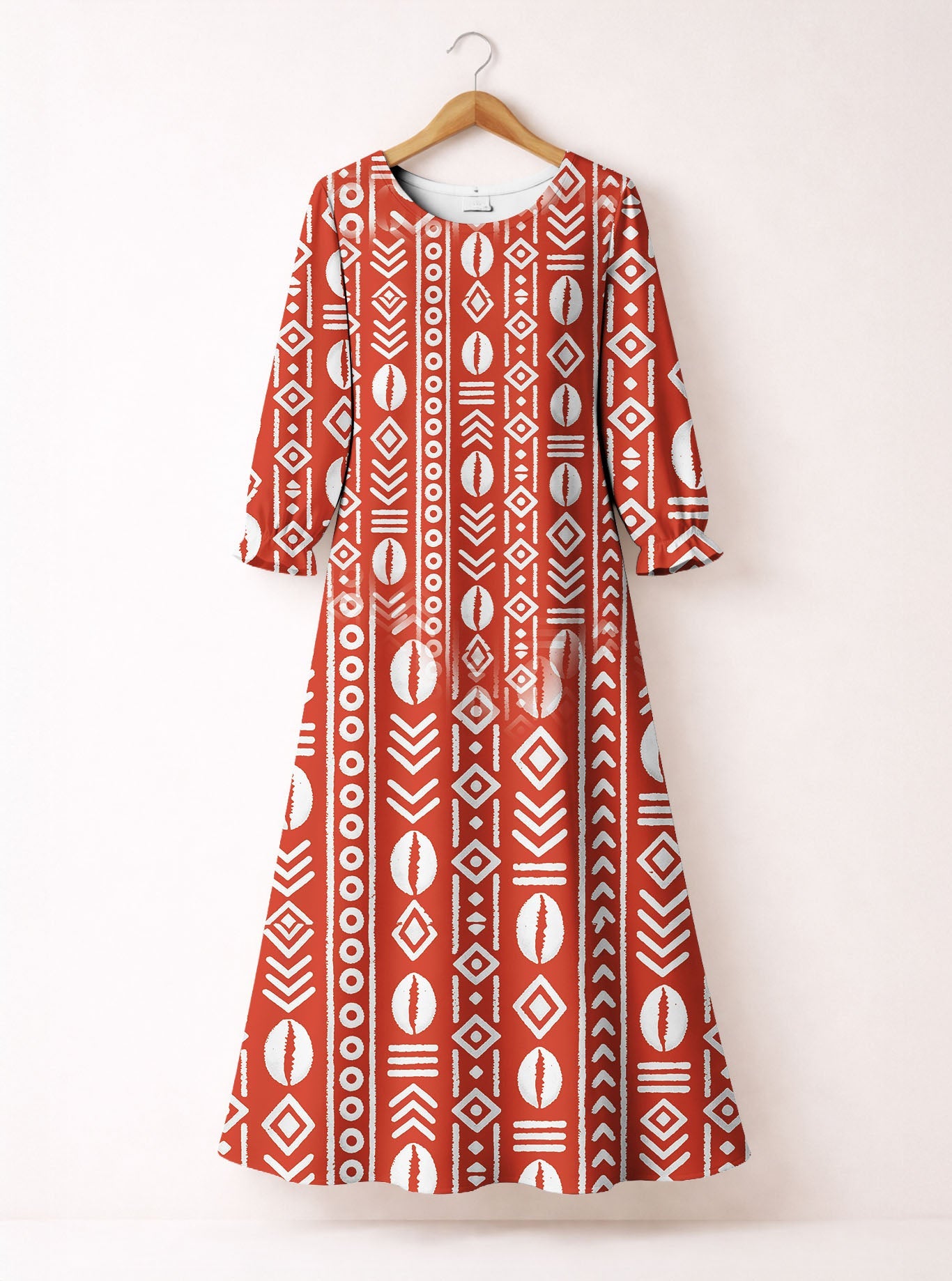 'Oshun Kijani' Long Sleeve Maxi Dress