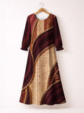 'Tapa' Long Sleeve Maxi Dress