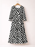 'Zamu' Long Sleeve Maxi Dress