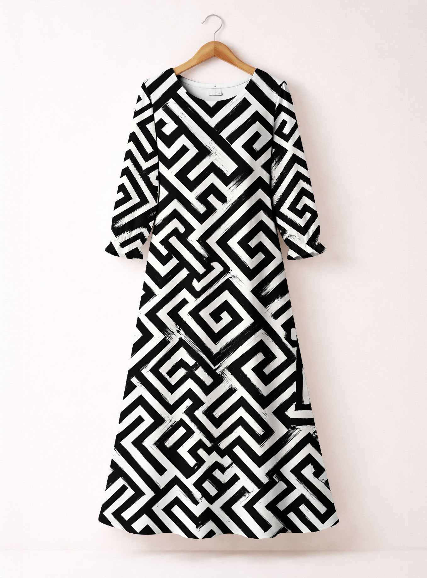 'Zamu' Long Sleeve Maxi Dress