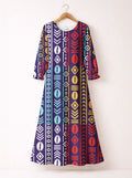 'Oshun Zamani' Long Sleeve Maxi Dress