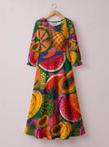 'Matunda' Long Sleeve Maxi Dress