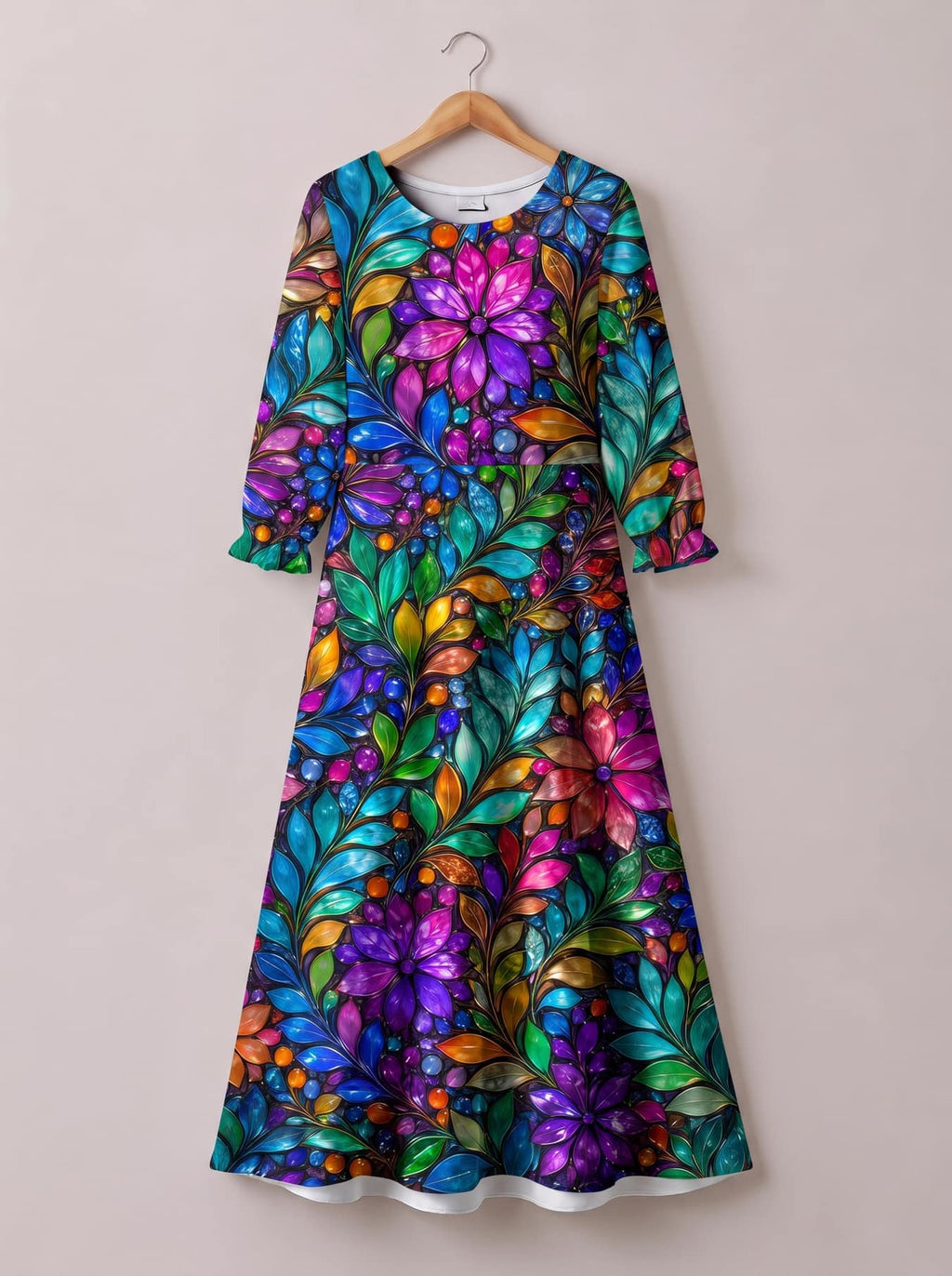 'Upinde' Long Sleeve Maxi Dress