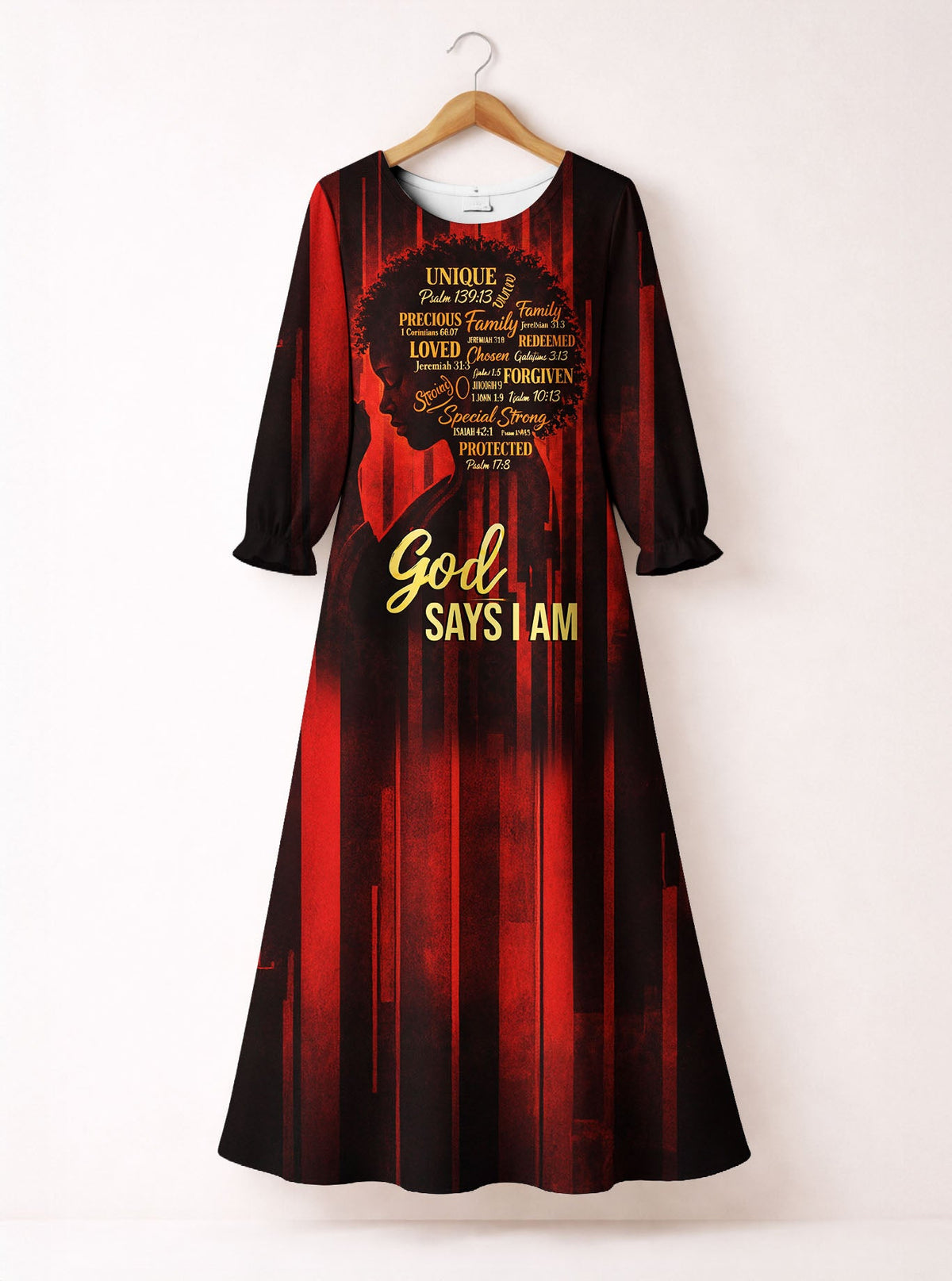 'Asante' Long Sleeve Maxi Dress