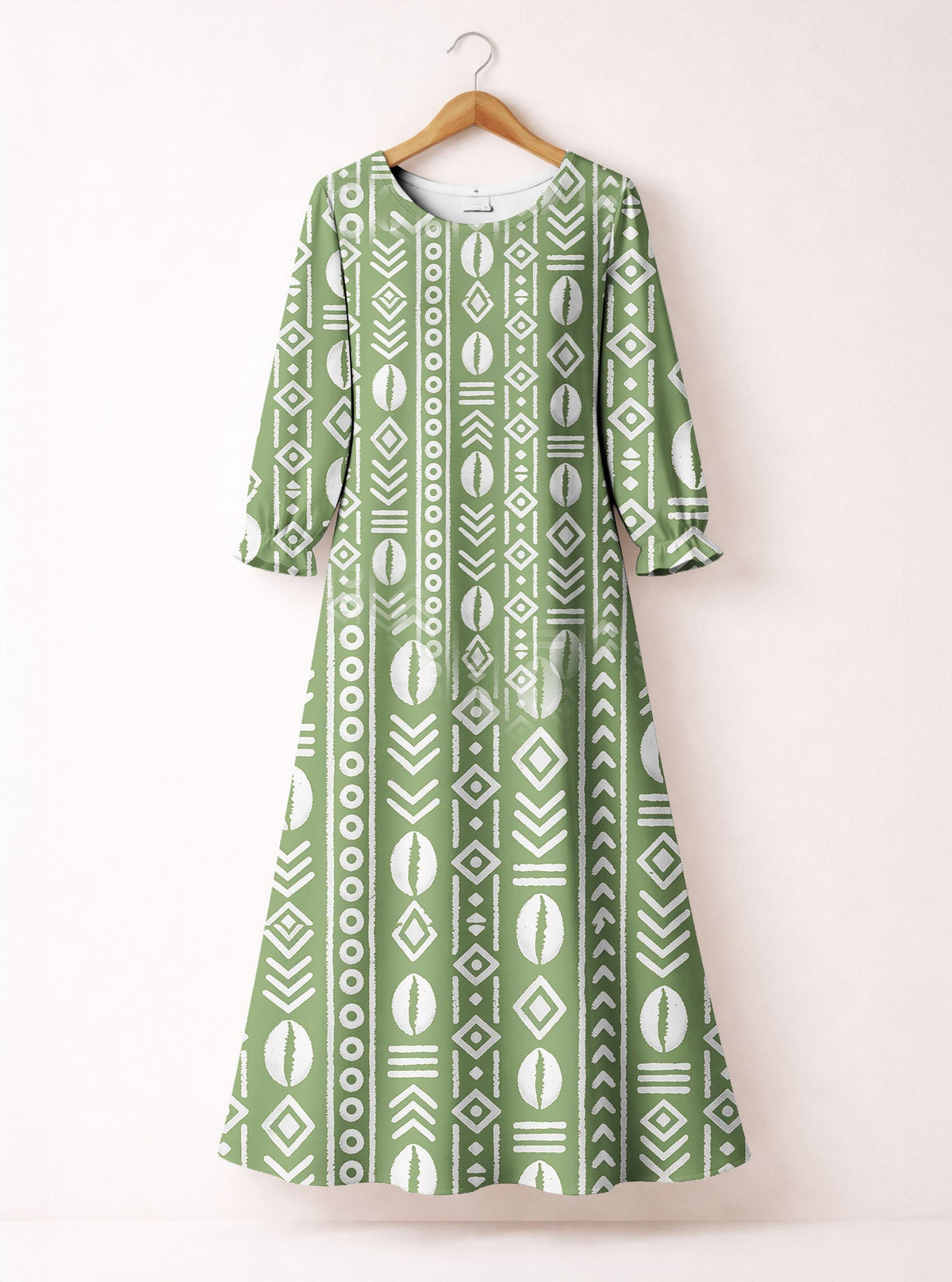 Oshun Verde Long Sleeve Maxi Dress