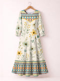 'Alizeti' Long Sleeve Maxi Dress