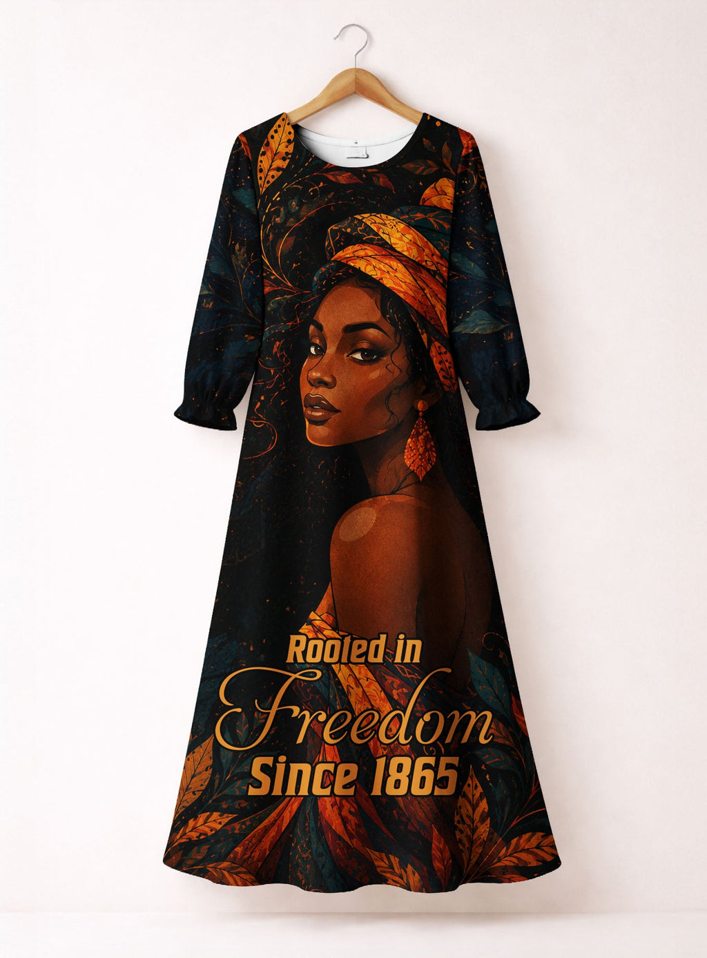 'Huru' Long Sleeve Maxi Dress