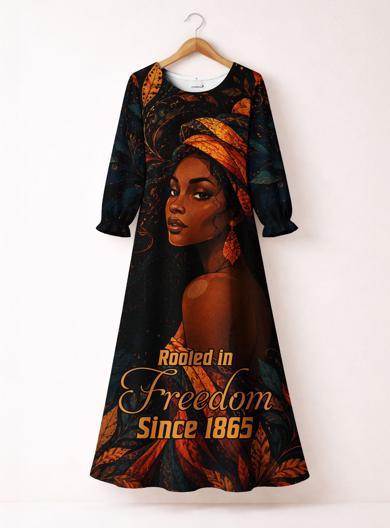'Huru' Long Sleeve Maxi Dress