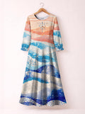 'Maji' Long Sleeve Maxi Dress