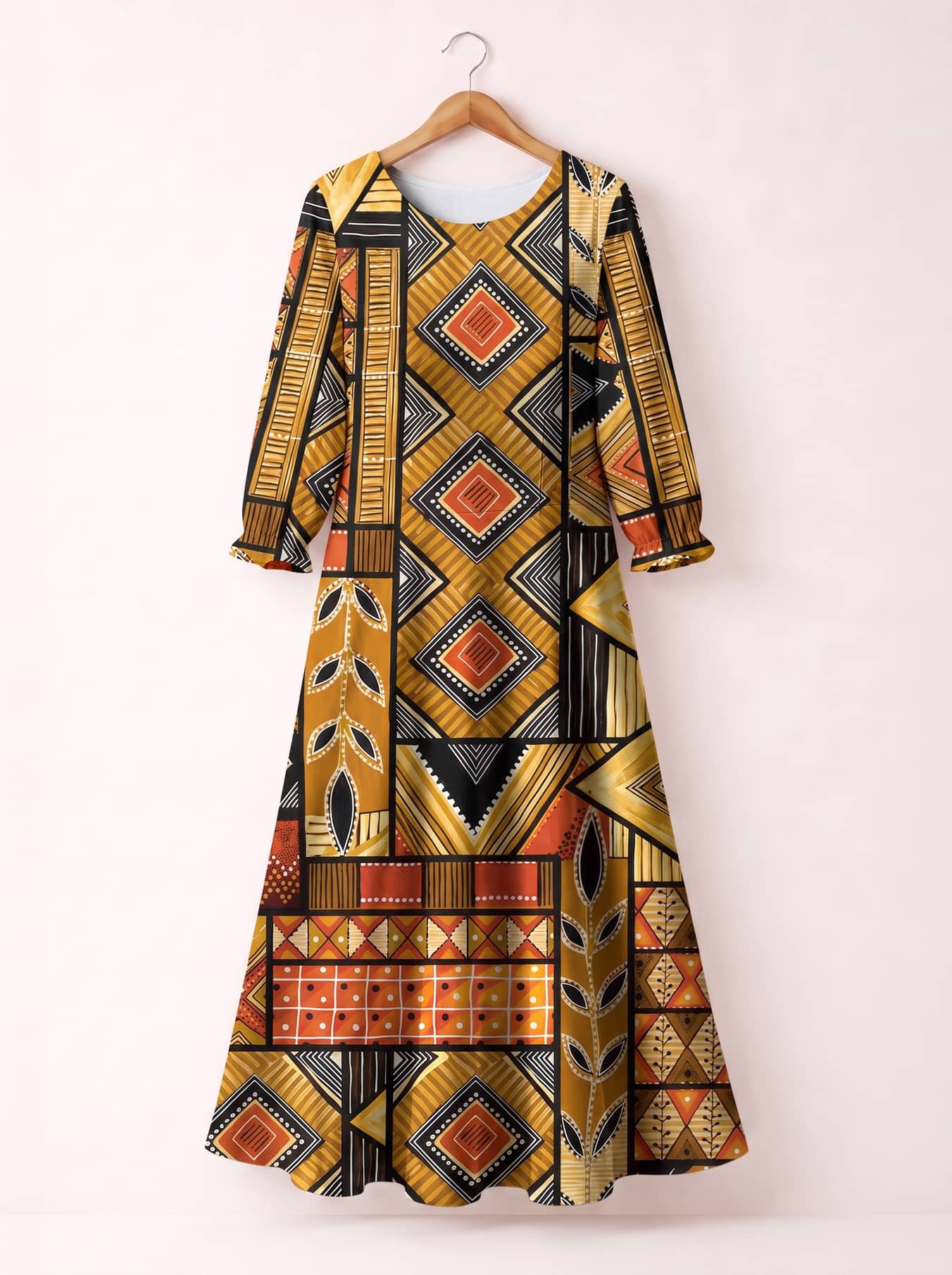 'Ardhi' Long Sleeve Maxi Dress