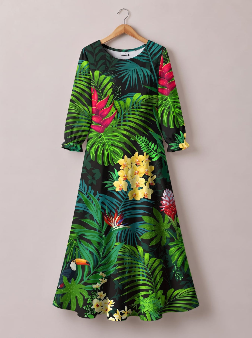 'Kitropiki' Long Sleeve Maxi Dress