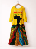'Mzizi' Long Sleeve Maxi Dress