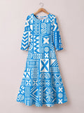 'Anga' Long Sleeve Maxi Dress