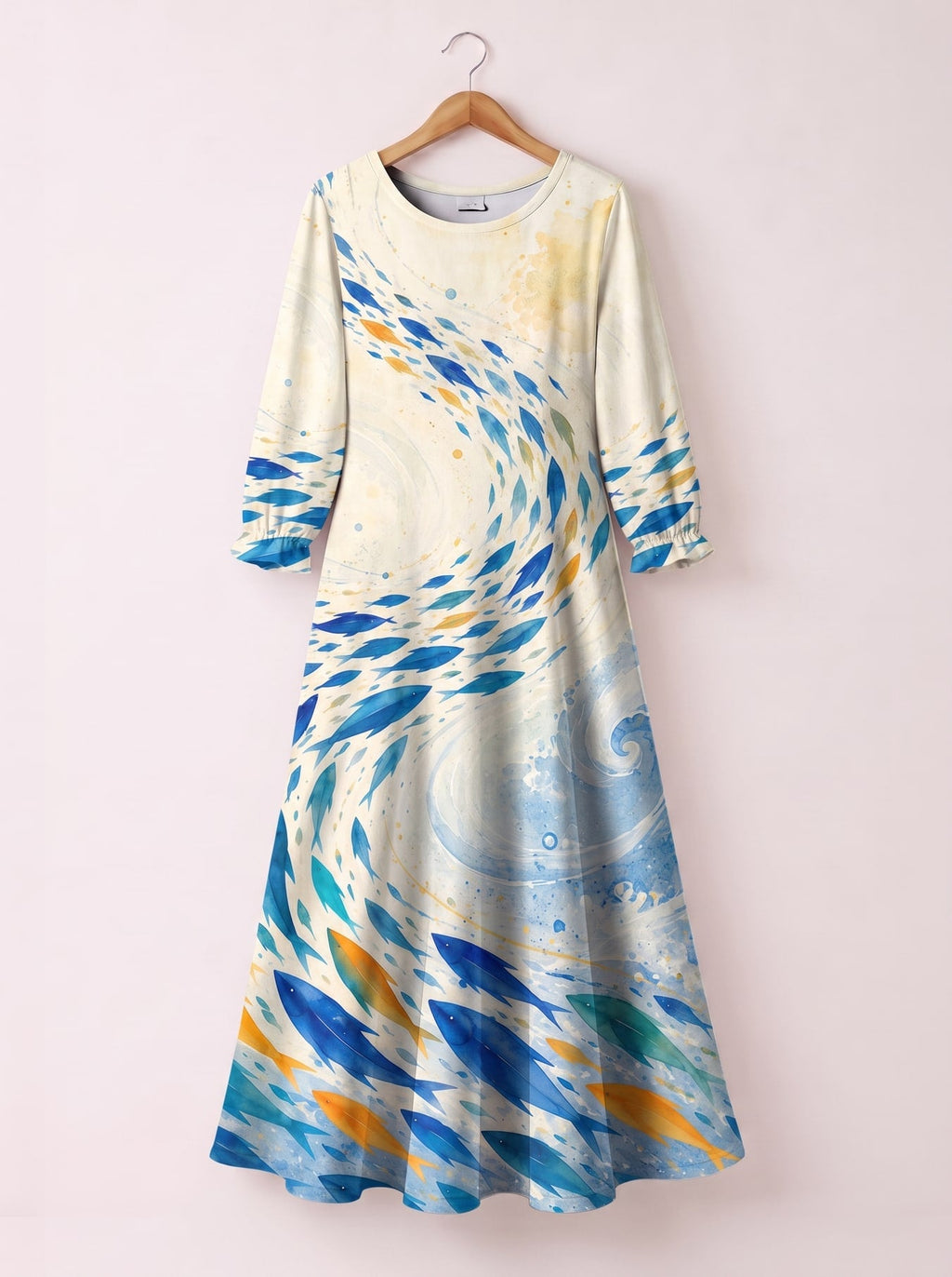 'Samaki' Long Sleeve Maxi Dress