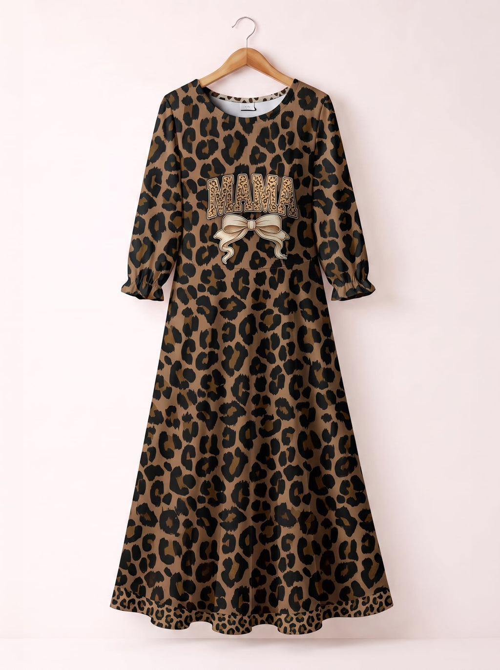 'Mama' Long Sleeve Maxi Dress