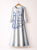 'Neema' Long Sleeve Maxi Dress