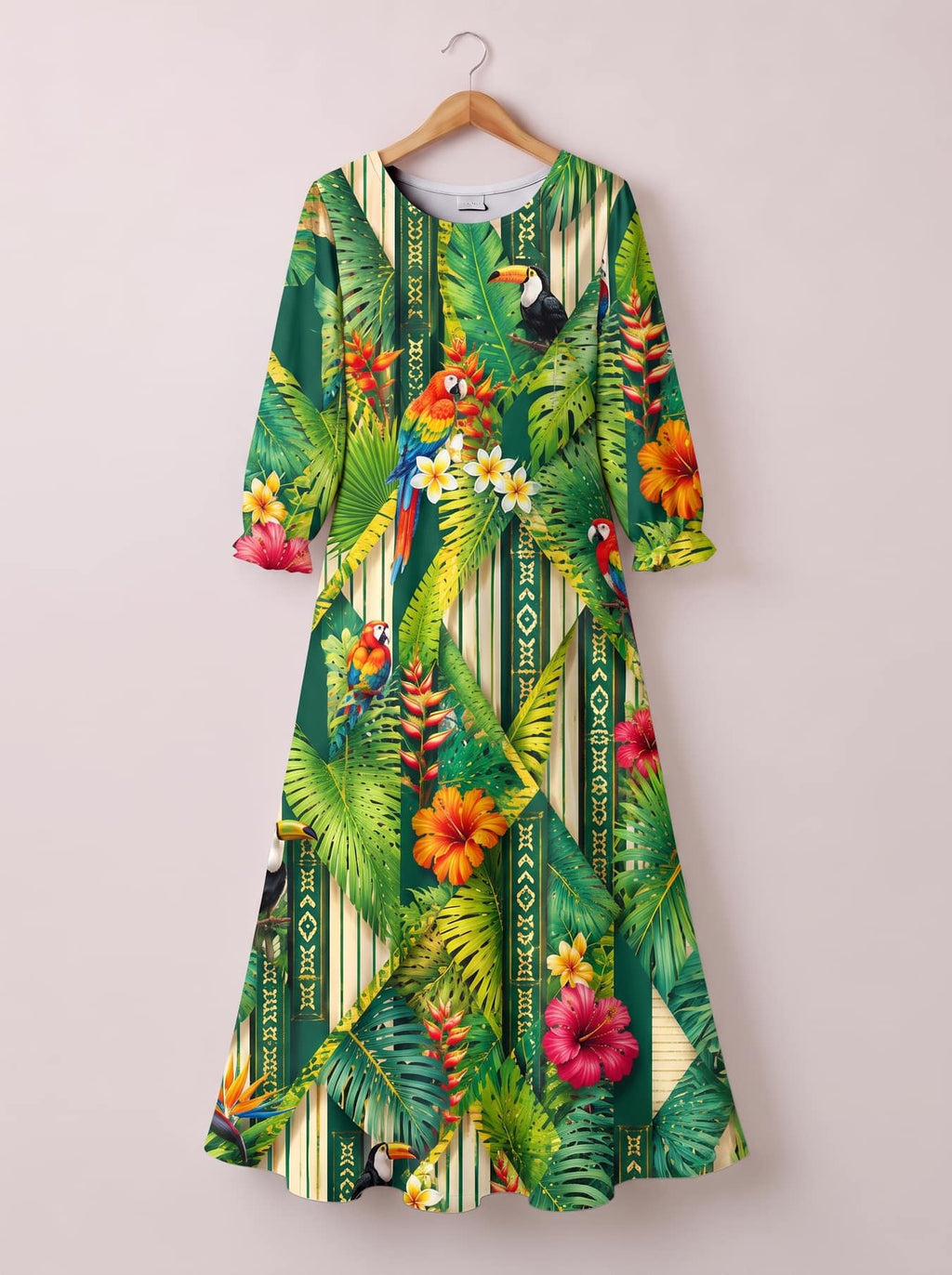 'Msitu' Long Sleeve Maxi Dress