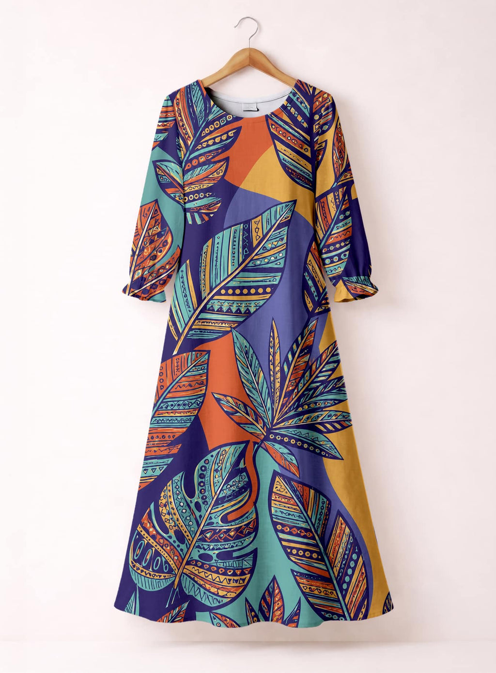'Majani' Long Sleeve Maxi Dress