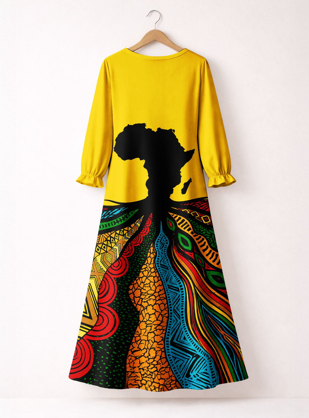 'Mzizi' Long Sleeve Maxi Dress