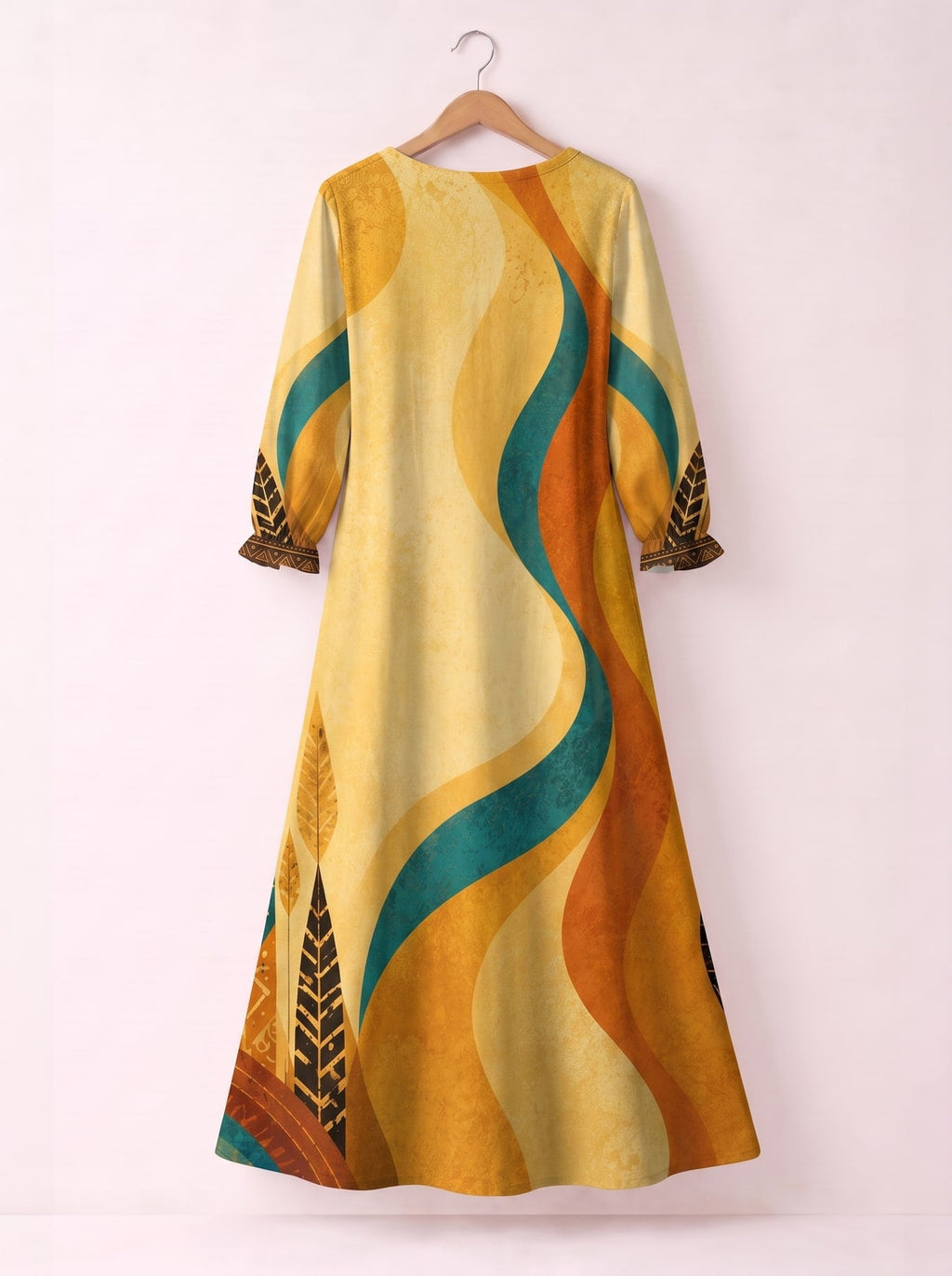 'August Queen Best Life' Long Sleeve Maxi Dress