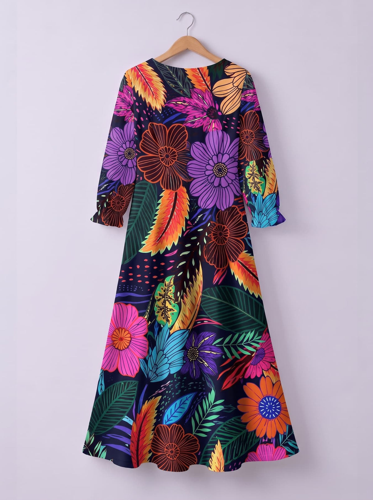 'Bustani' Long Sleeve Maxi Dress