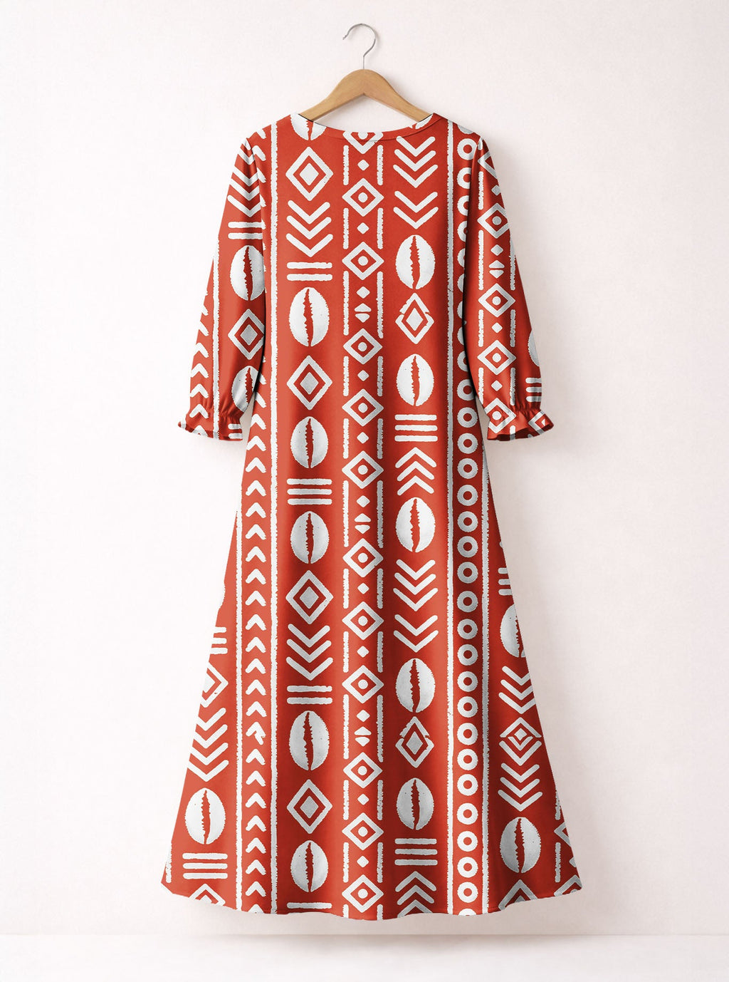 'Oshun Kijani' Long Sleeve Maxi Dress
