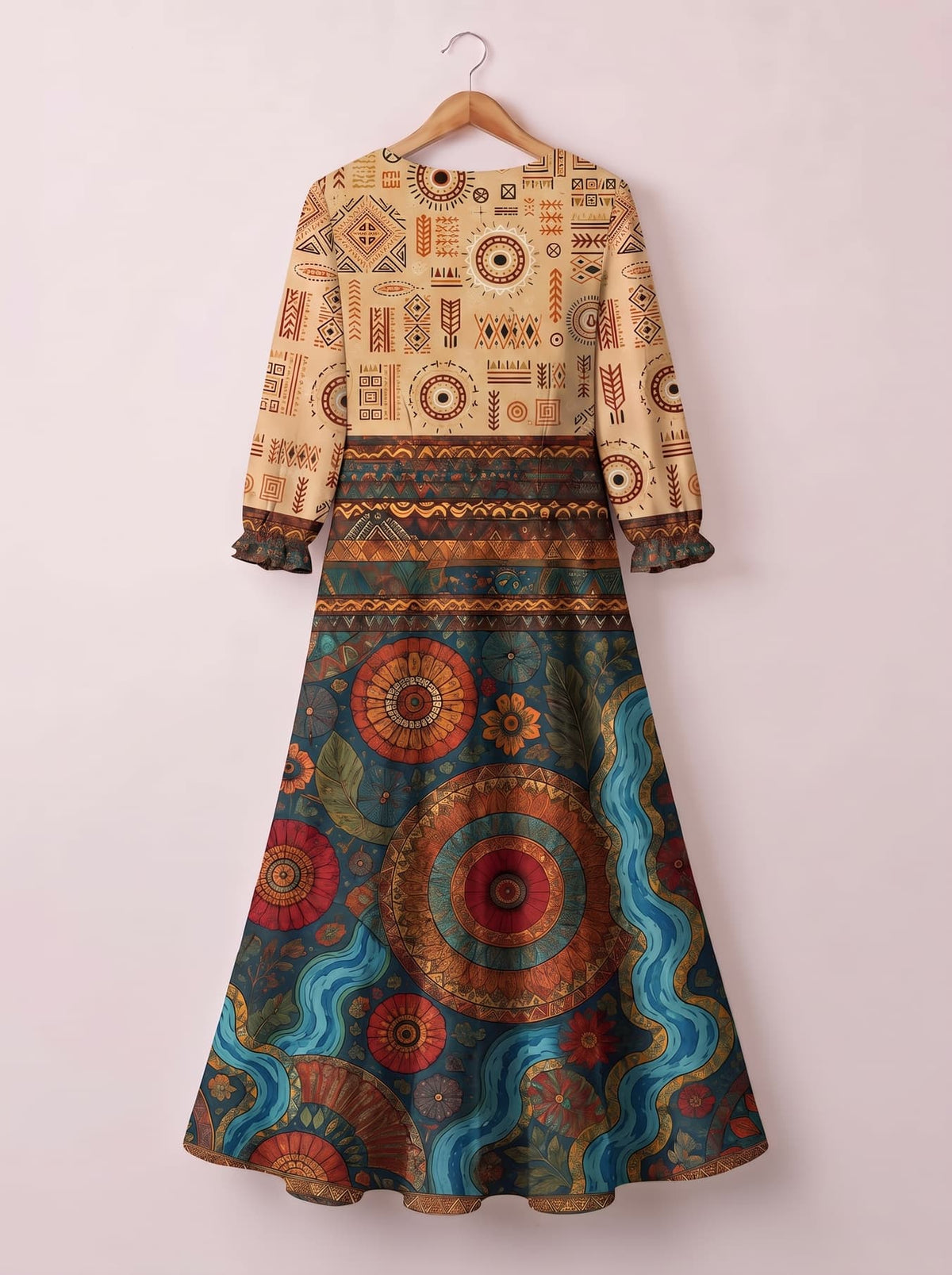 'Mto' Long Sleeve Maxi Dress