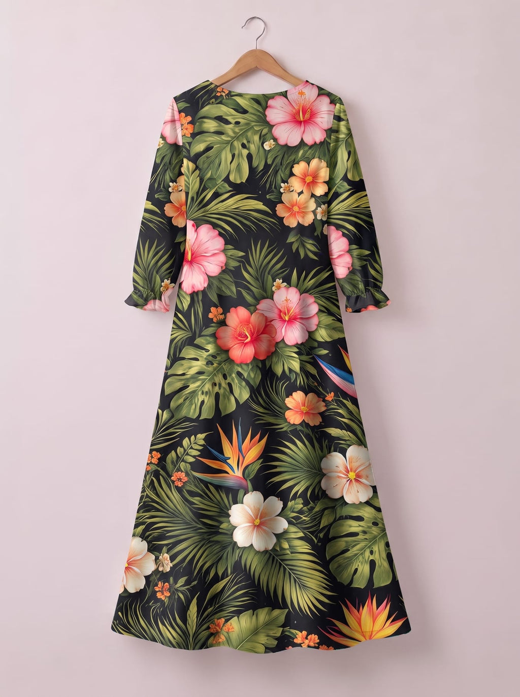 'Kasuku' Long Sleeve Maxi Dress