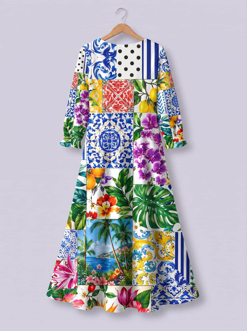 'Kisiwa' Long Sleeve Maxi Dress