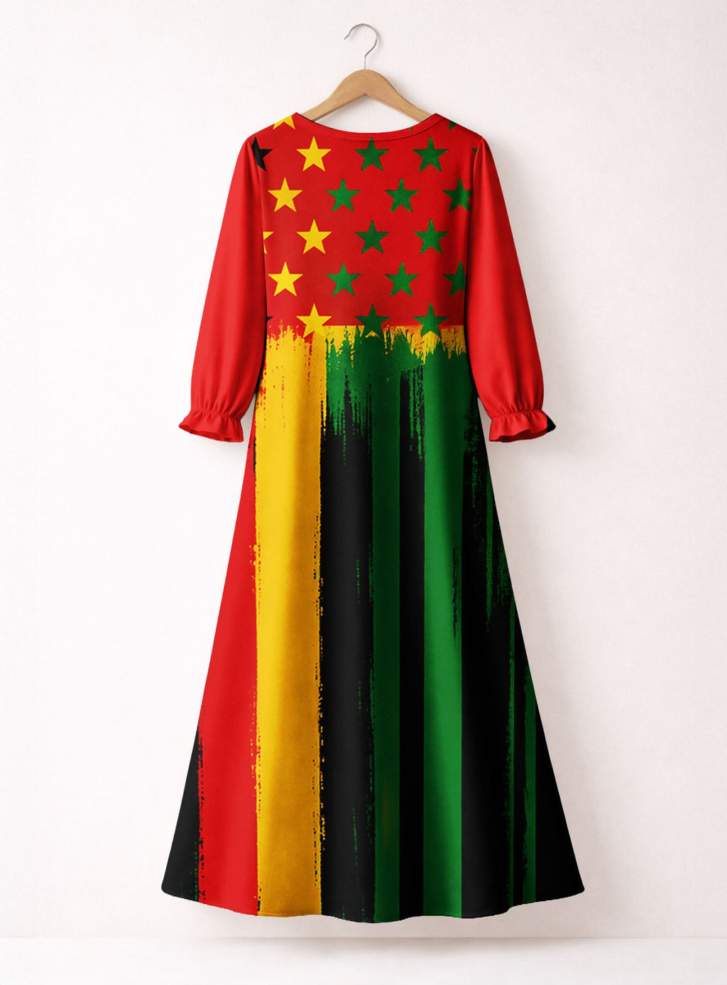 'Kwanza' Long Sleeve Maxi Dress