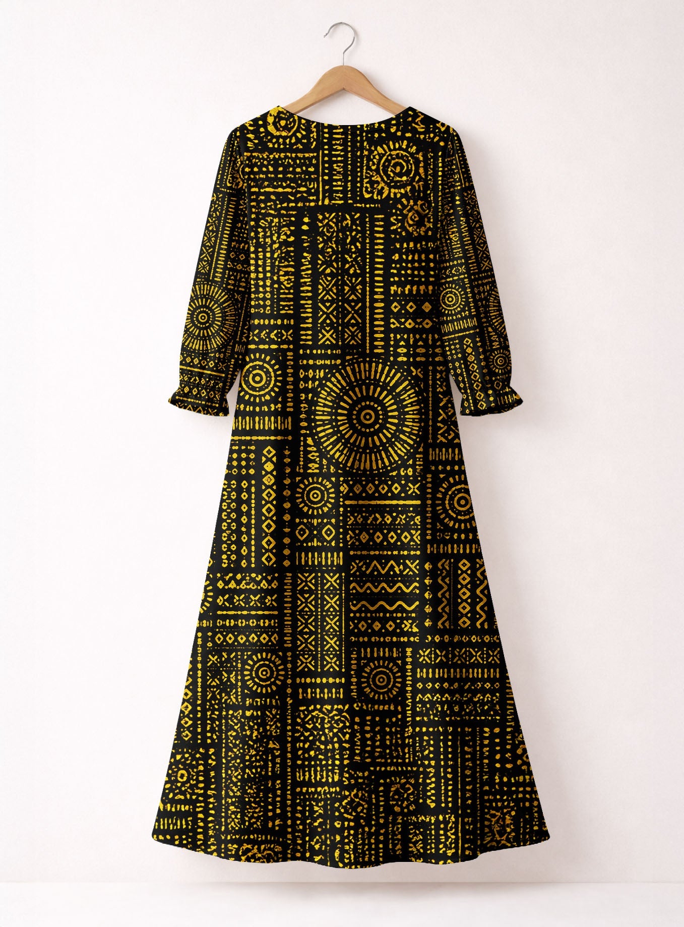 'Lamu' Long Sleeve Maxi Dress
