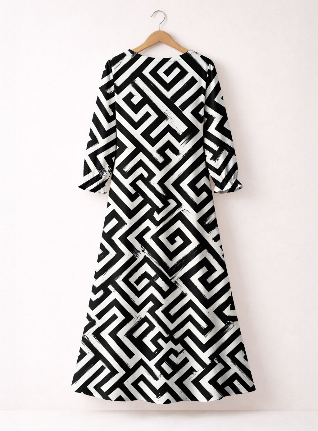 'Zamu' Long Sleeve Maxi Dress