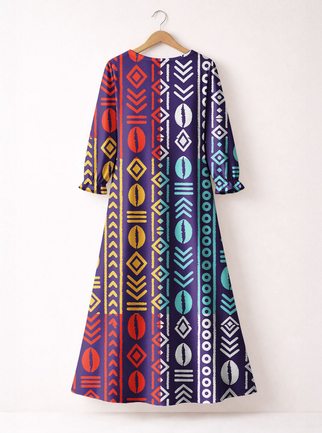'Oshun Zamani' Long Sleeve Maxi Dress