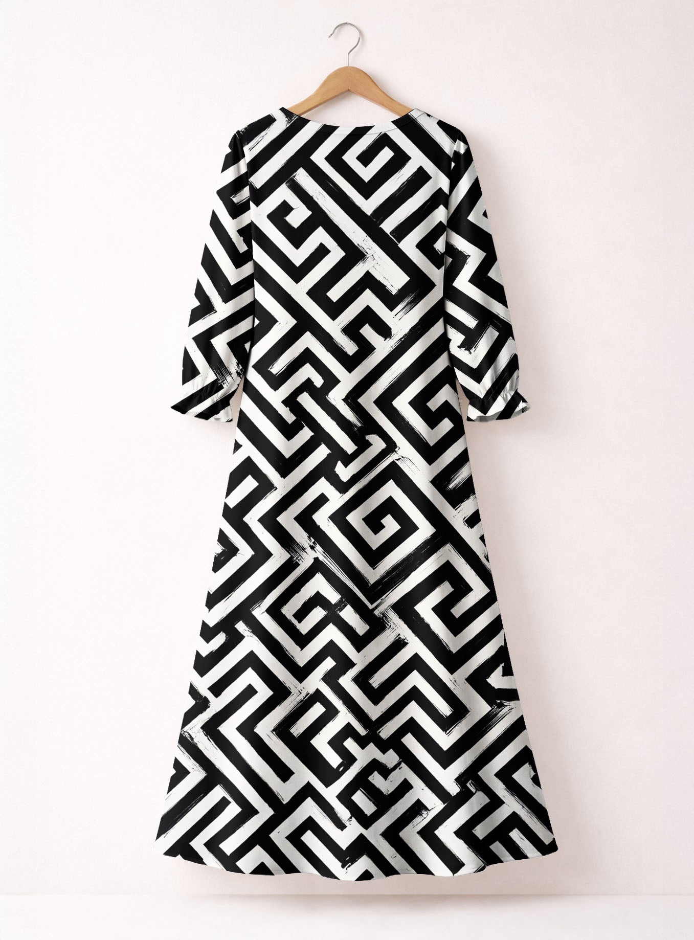 'Zamu' Long Sleeve Maxi Dress