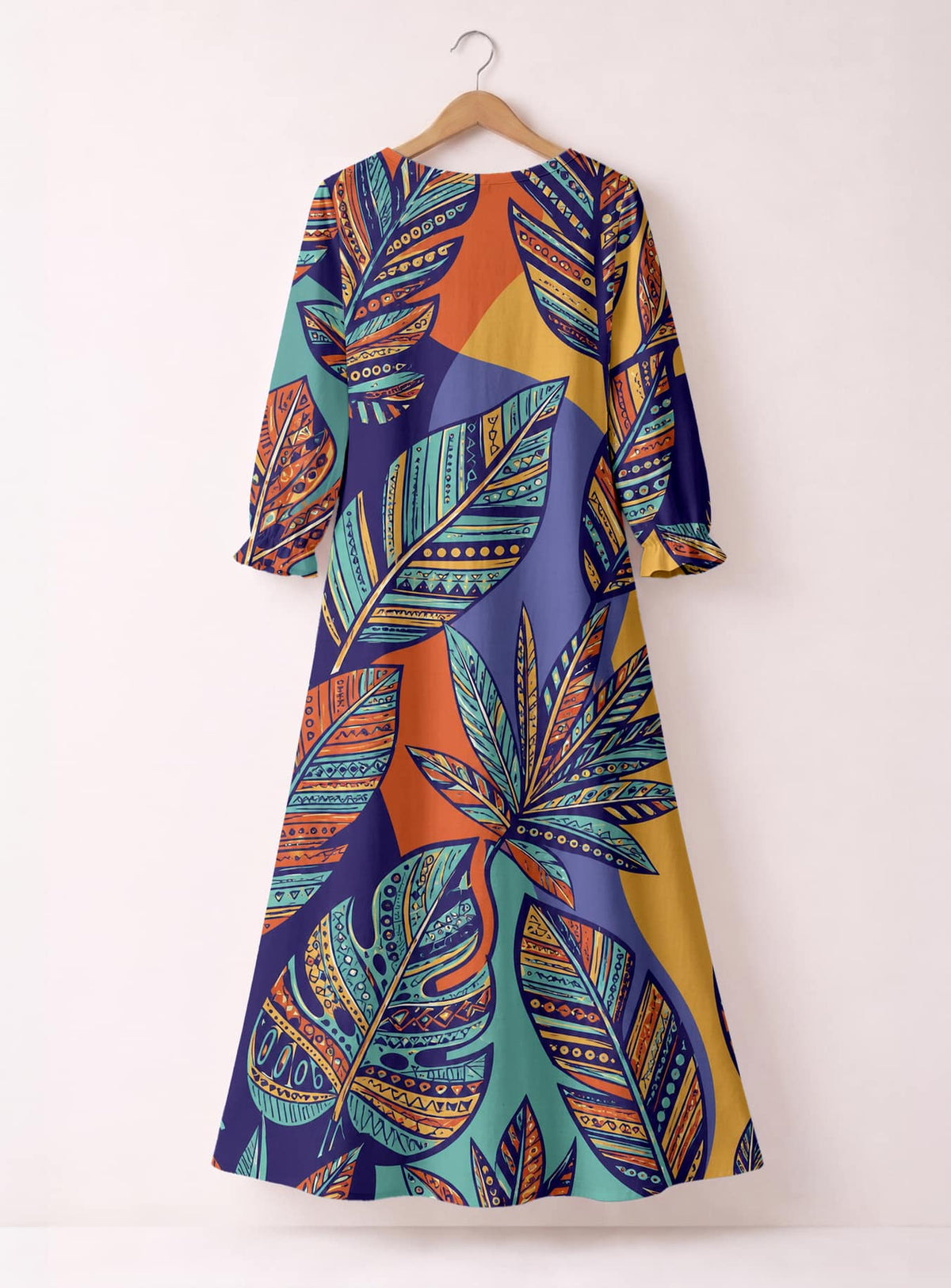 'Majani' Long Sleeve Maxi Dress