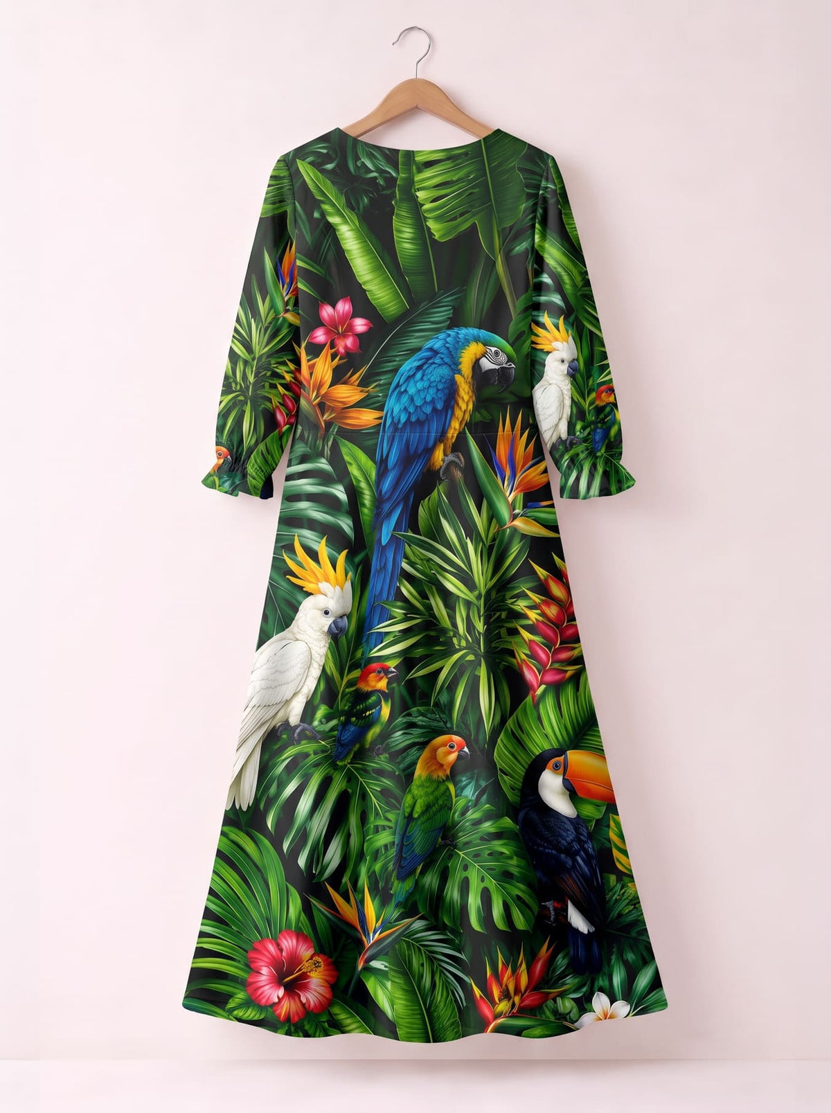 'Manyoya' Long Sleeve Maxi Dress
