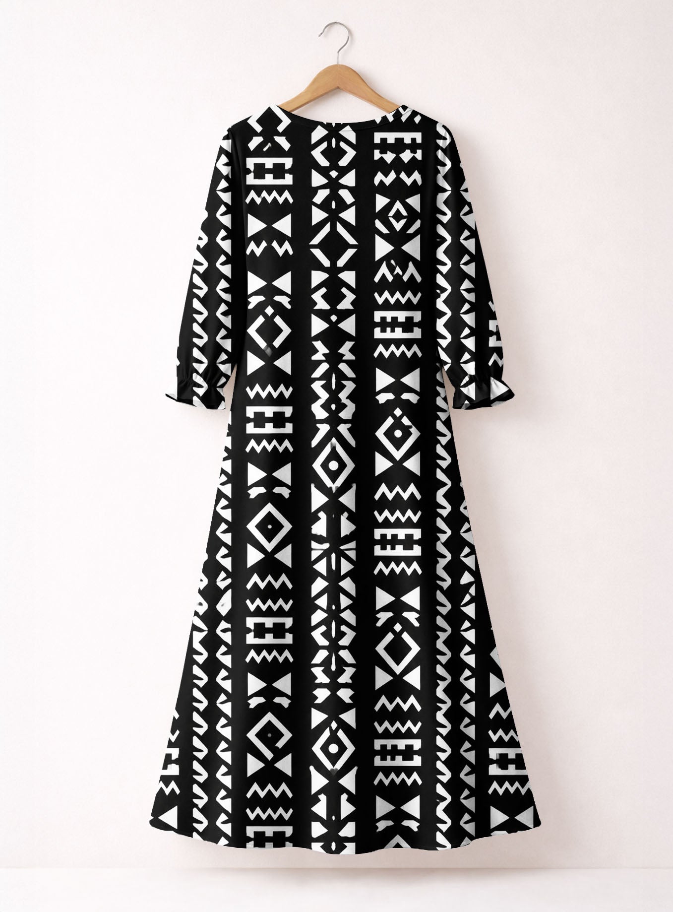 'Kuba' Long Sleeve Maxi Dress