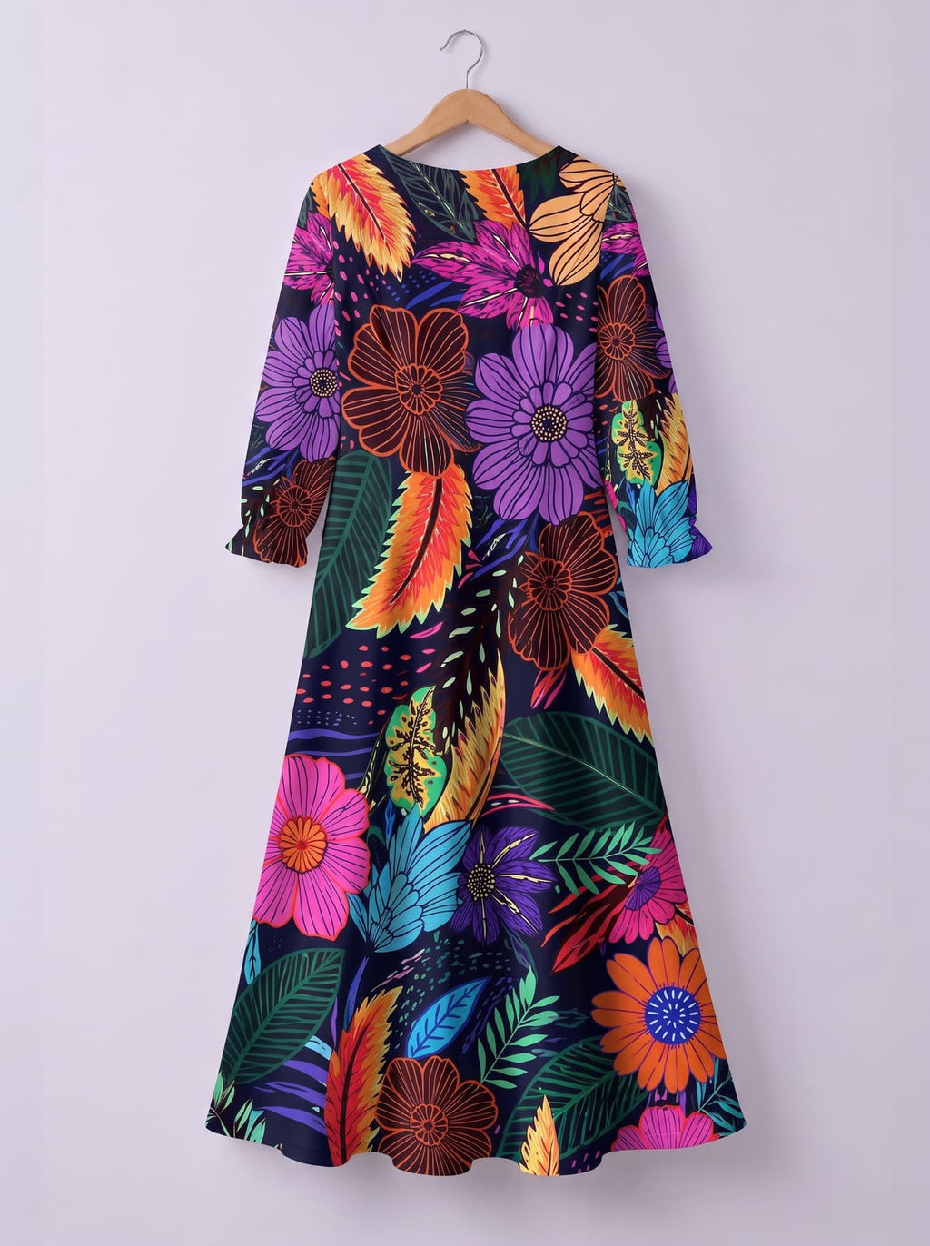 'Bustani' Long Sleeve Maxi Dress