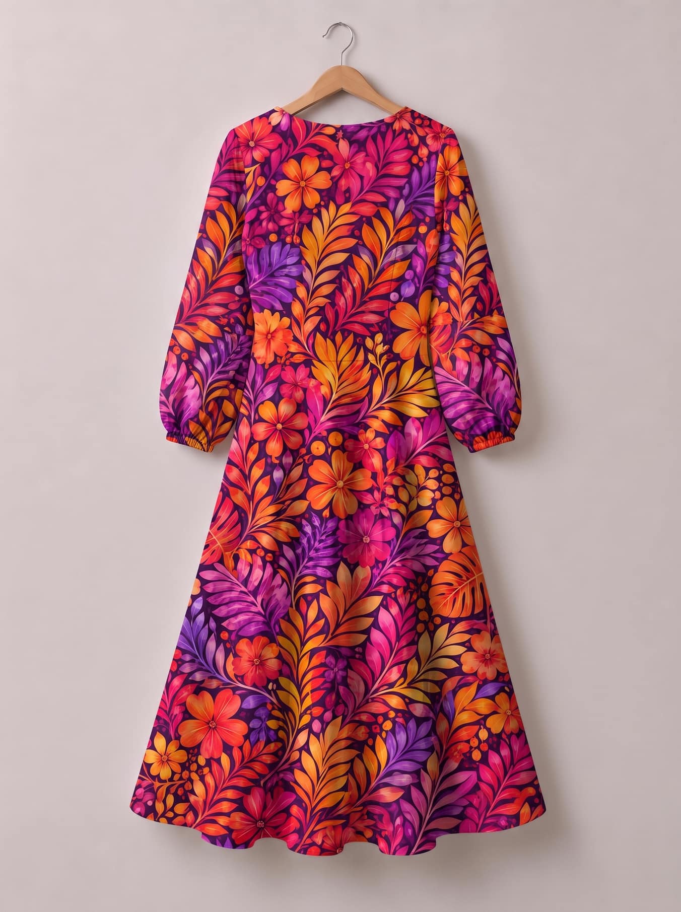 'Waridi' Long Sleeve Maxi Dress